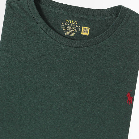 Polo Ralph Lauren - Tee Shirt Manica lunga Custom Slim Fit Classics Verde scuro