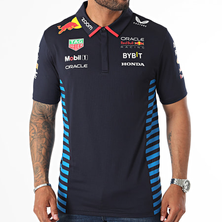 Red Bull Racing - Polo de manga corta TM5288 Azul marino