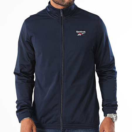 Reebok - Zip Sweat Klein Logo 100205924 marineblauw