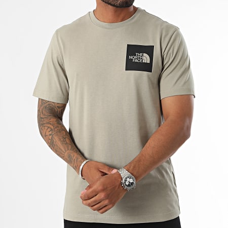 The North Face - Tee Shirt Fine A8A6M Verde cachi chiaro