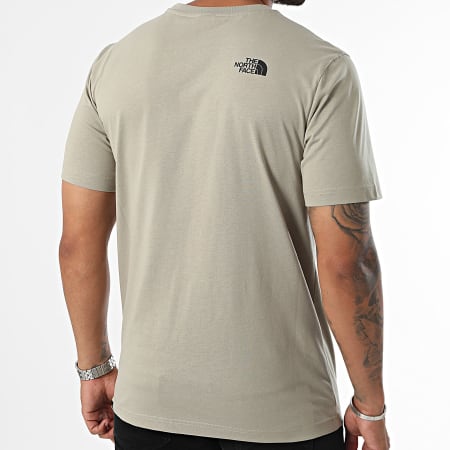 The North Face - Tee Shirt Fine A8A6M Verde cachi chiaro