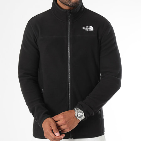 The North Face - Glacier A855X Chaqueta polar negra con cremallera