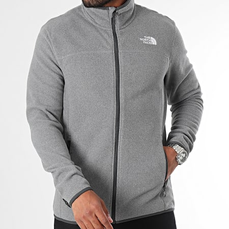 The North Face - Giacca in pile con zip Glacier A855X Grigio scuro