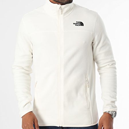 The North Face - Glacier A855X Witte fleecejas met rits