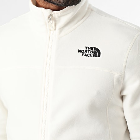 The North Face - Glacier A855X Witte fleecejas met rits