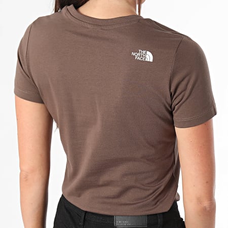 The North Face - Camiseta cúpula simple para mujer A87NH Marrón