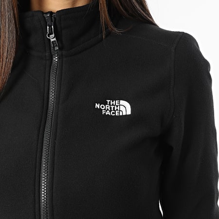 The North Face - Felpa con zip in pile nero da donna Glacier A8550