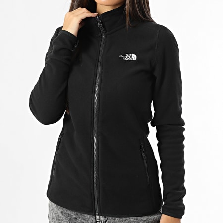 The North Face - Glacier A8550 Sweatshirt met rits in zwart fleece voor dames