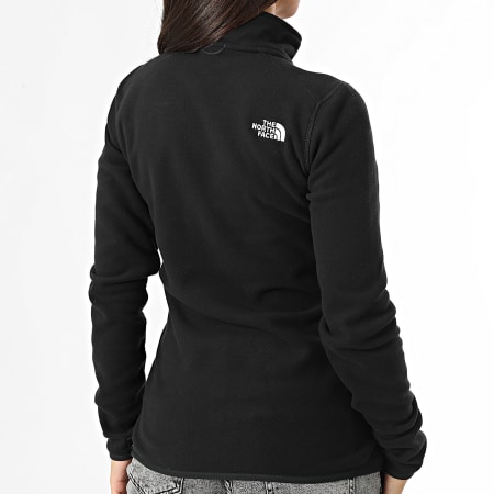 The North Face - Felpa con zip in pile nero da donna Glacier A8550