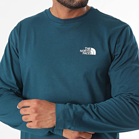 The North Face - Tee Shirt Manica lunga Semplice Cupola A87QN Anatra Blu