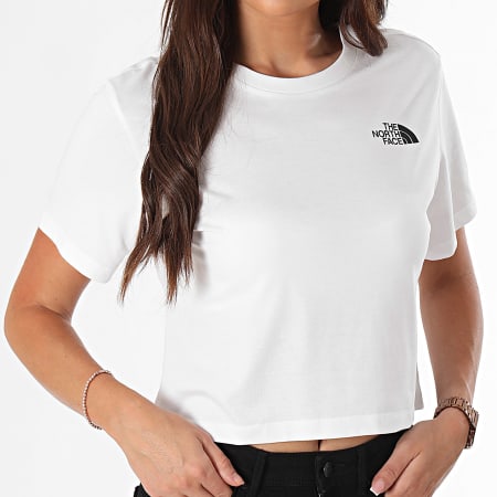 The North Face - Tee donna Simple Dome Cropped A87U4 Bianco