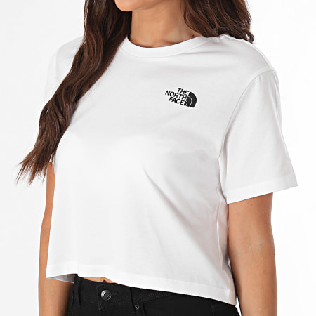 The North Face - Tee Shirt Femme Simple Dome Cropped A87U4 Blanc