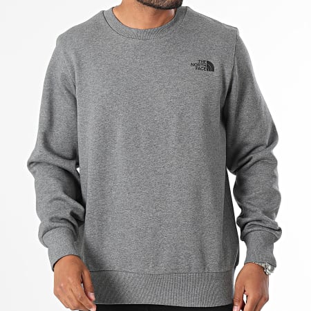 The North Face - Eenvoudige ronde ronde hals Sweat A89FB Heide Grijs