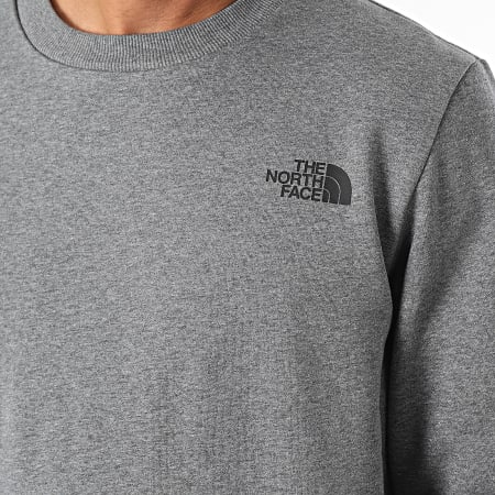 The North Face - Eenvoudige ronde ronde hals Sweat A89FB Heide Grijs