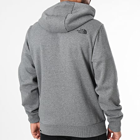 The North Face - Sudadera con capucha Dome A89FC Single Gris jaspeado