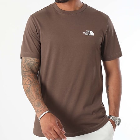 The North Face - Tee Shirt Eenvoudig Koepel A87NG Bruin