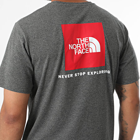 The North Face - Redbox A87NP Heather Grijs T-shirt