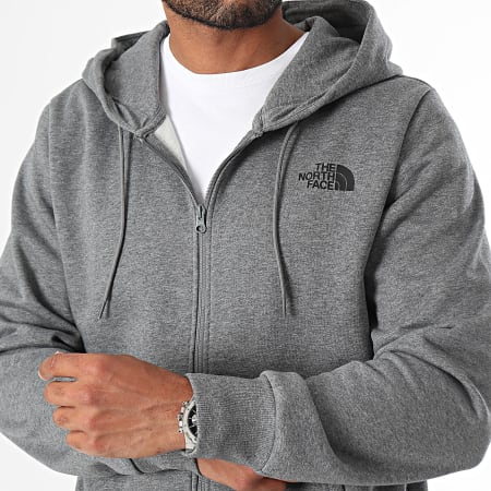 The North Face - Felpa con cappuccio Simple Dome Full Zip A89FD Grigio erica