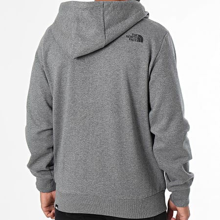 The North Face - Sudadera con capucha Simple Dome Full Zip A89FD Heather Grey