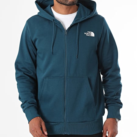 The North Face - Sudadera con capucha Simple Dome Full Zip A89FD Azul Marino