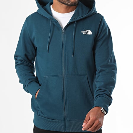 The North Face - Simple Dome Sweatshirt met capuchon en volledige rits A89FD marineblauw