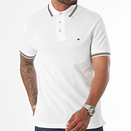 Tommy Hilfiger - Polo Manga Corta Slim Fit Tipped 7346 Blanco