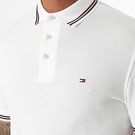 Tommy Hilfiger - Polo Manga Corta Slim Fit Tipped 7346 Blanco