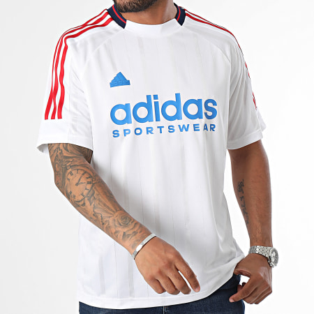 Adidas Sportswear - Tee Shirt De Foot A Bandes Tiro IY4504 Blanc