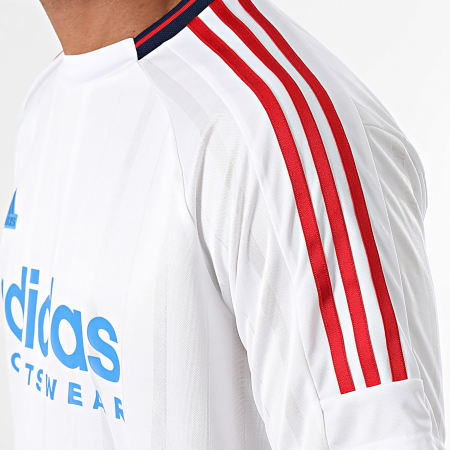 Adidas Performance - Tiro IY4504 Camiseta de Fútbol Blanca a Rayas