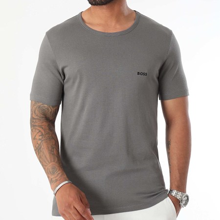 BOSS - Lote de 3 camisetas 50517856 Negro Gris Beige