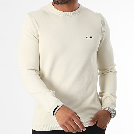 BOSS - Sudadera de cuello redondo 50498539 Beige