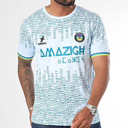 DKALI - Maglia da calcio azzurra Amazigh