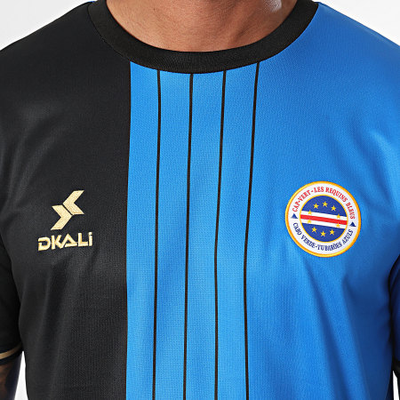 DKALI - Maillot de Foot Cap Vert Noir Bleu Roi