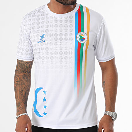 DKALI - Maglia da calcio bianca delle Comore