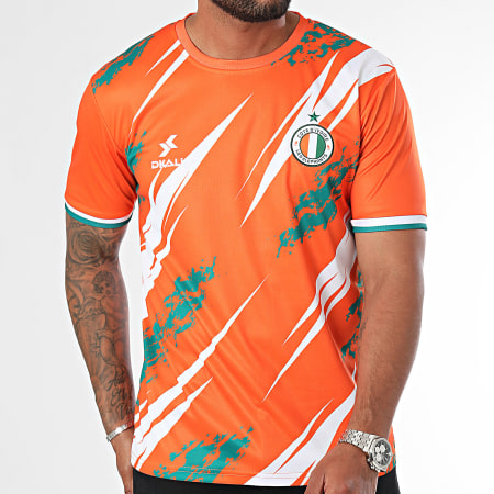 DKALI - Camiseta de fútbol de Costa de Marfil Naranja