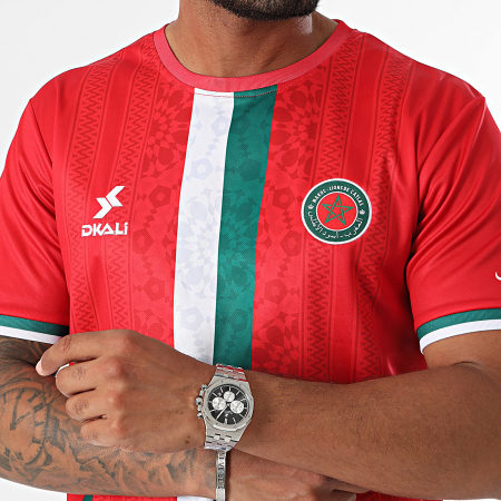 DKALI - Camiseta roja de fútbol de Marruecos