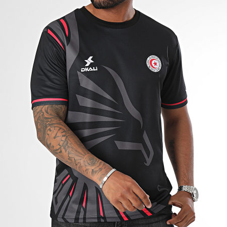 DKALI - Maglia da calcio nera Tunisia