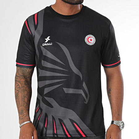 DKALI - Maglia da calcio nera Tunisia