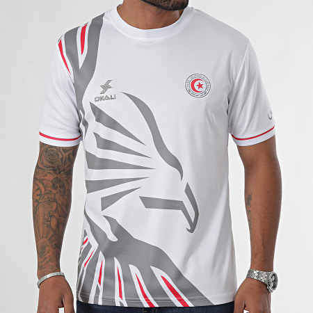 DKALI - Camiseta blanca de fútbol de Túnez