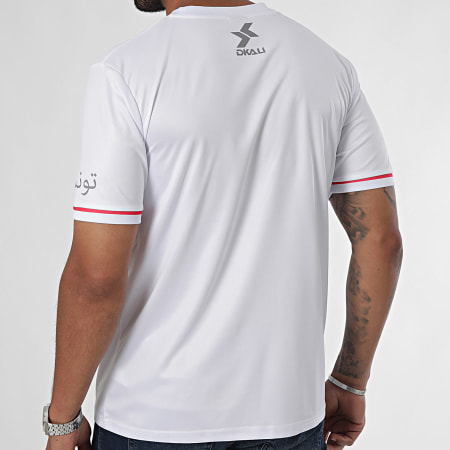 DKALI - Camiseta blanca de fútbol de Túnez