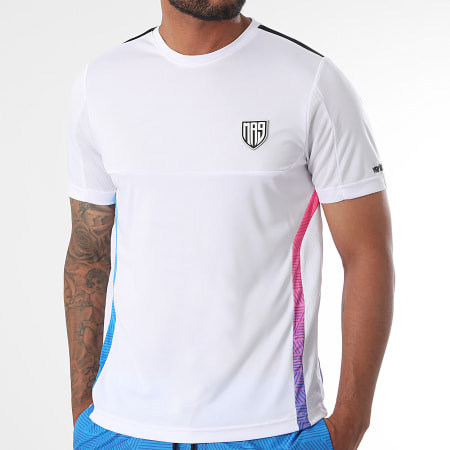 MA9 Mafia Nueve - Conjunto de camiseta y bañador Evomax Electric White Gradiente Magnetic Blue