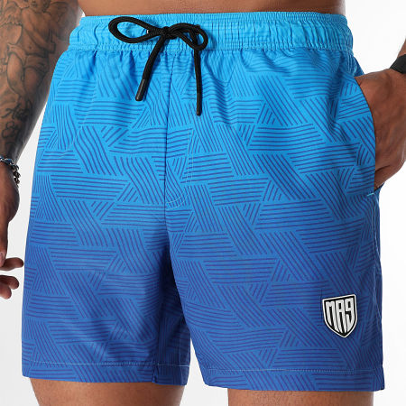 MA9 Mafia Nueve - Set van 2 Faster White Gradiente Magnetic Blue Zwemshorts