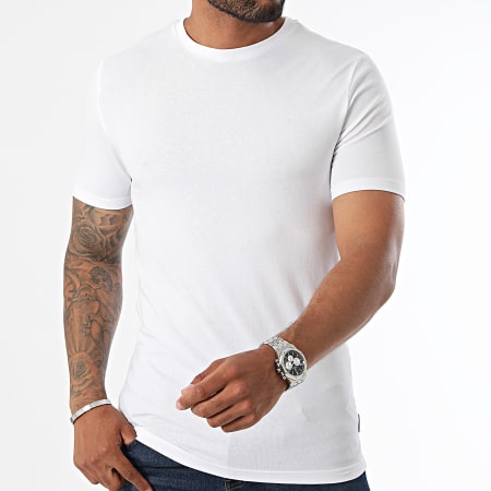 Only And Sons - Set van 2 Basic Slim O-Neck T-shirts Wit