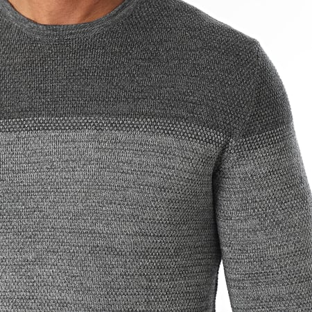 Only And Sons - Grijze sweater met kleurverloop