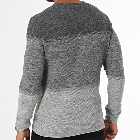 Only And Sons - Grijze sweater met kleurverloop