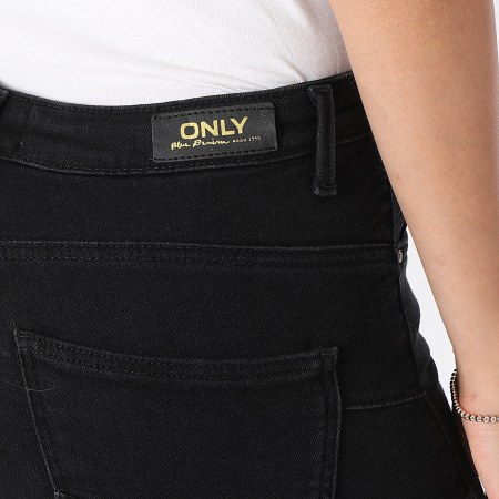 Only - Dames Power Mid Skinny Jeans Zwart