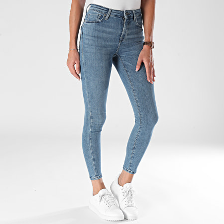 Only - Jeans skinny Power Mid Blue Denim Donna