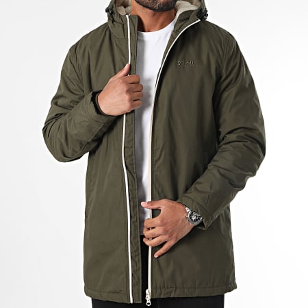 Schott NYC - Chaqueta con capucha y cremallera Bluster Verde caqui