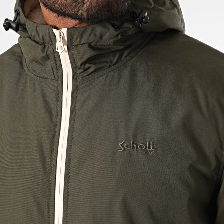 Schott NYC - Veste Zippée Capuche Bluster Vert Kaki