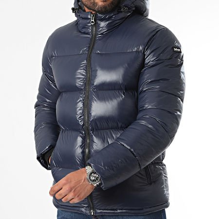 Schott NYC - Columbus Cappotto con cappuccio blu navy